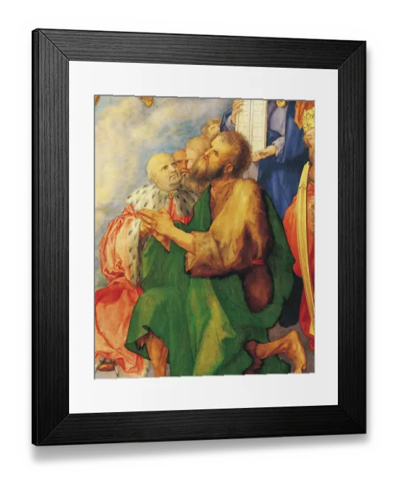 Framed Print : The Adoration of the Holy Trinity (The Landauer Altarpiece), by Albrecht Drer, 1511, 16th Century, oil on poplar panel, cm 135 x 123, 4 Framed Print : The Adoration of the Holy Trinity (The Landauer Altarpiece), by Albrecht Drer, 1511, 16th Century, oil on poplar panel, cm 135 x 123, 4