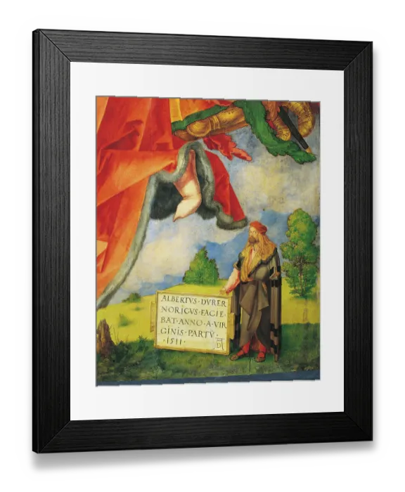 Framed Print : The Adoration of the Holy Trinity (The Landauer Altarpiece), by Albrecht Drer, 1511, 16th Century, oil on poplar panel, cm 135 x 123, 4 Framed Print : The Adoration of the Holy Trinity (The Landauer Altarpiece), by Albrecht Drer, 1511, 16th Century, oil on poplar panel, cm 135 x 123, 4