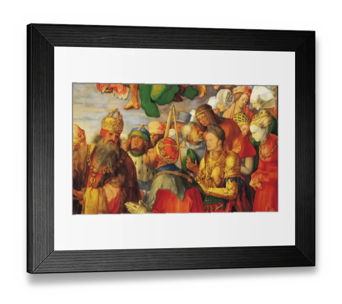 Framed Print : The Adoration of the Holy Trinity (The Landauer Altarpiece), by Albrecht Drer, 1511, 16th Century, oil on poplar panel, cm 135 x 123, 4 Framed Print : The Adoration of the Holy Trinity (The Landauer Altarpiece), by Albrecht Drer, 1511, 16th Century, oil on poplar panel, cm 135 x 123, 4