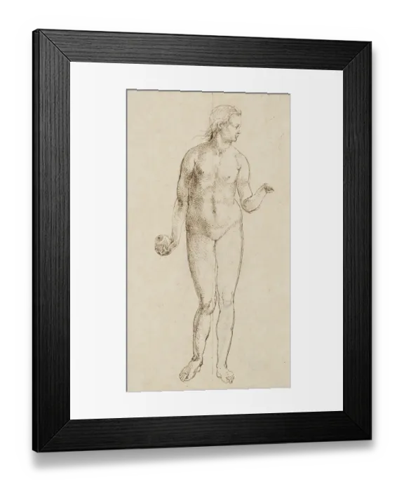 Framed Print : Eve. Recto: Eve. Verso: Slight sketch of Eve, traced from the front drawing Framed Print : Eve. Recto: Eve. Verso: Slight sketch of Eve, traced from the front drawing