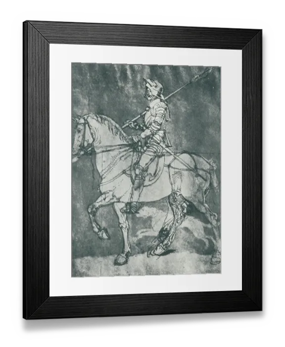 Framed Print : Man In Armour, On Horseback, 1498, (1912) Framed Print : Man In Armour, On Horseback, 1498, (1912)