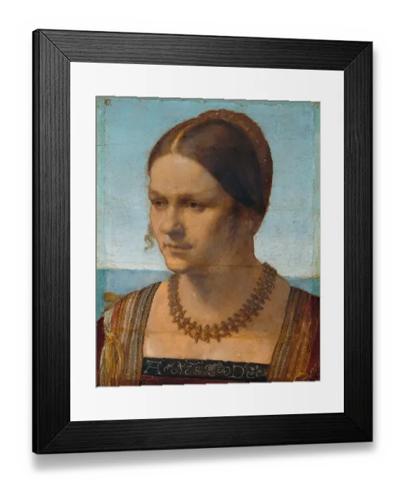 Framed Print : Portrait of a Young Venetian Lady, 1506. Artist: Dürer, Albrecht (1471-1528)
