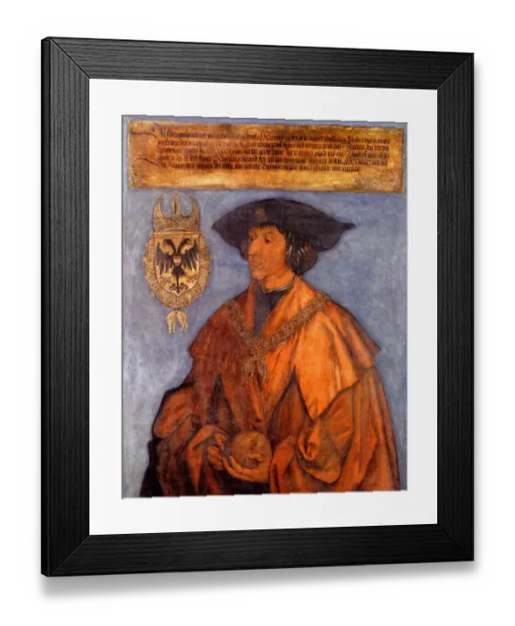 Framed Print : Portrait of Emperor Maximilian I (1459-1519), c. 1512. Artist: Dürer, Albrecht (1471-1528) Framed Print : Portrait of Emperor Maximilian I (1459-1519), c. 1512. Artist: Dürer, Albrecht (1471-1528)