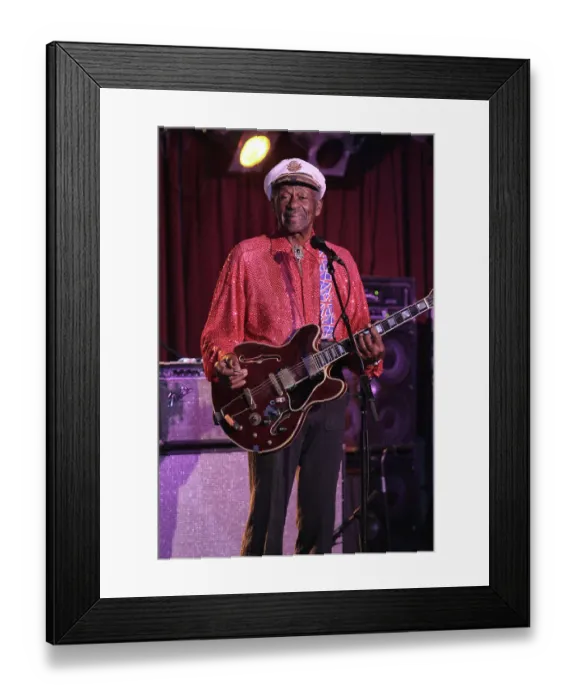 Framed Print : Bill Tompkins Chuck Berry performing at BB King's Archive Framed Print : Bill Tompkins Chuck Berry performing at BB King's Archive
