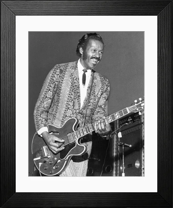 Framed Print : Chuck Berry Performing Framed Print : Chuck Berry Performing