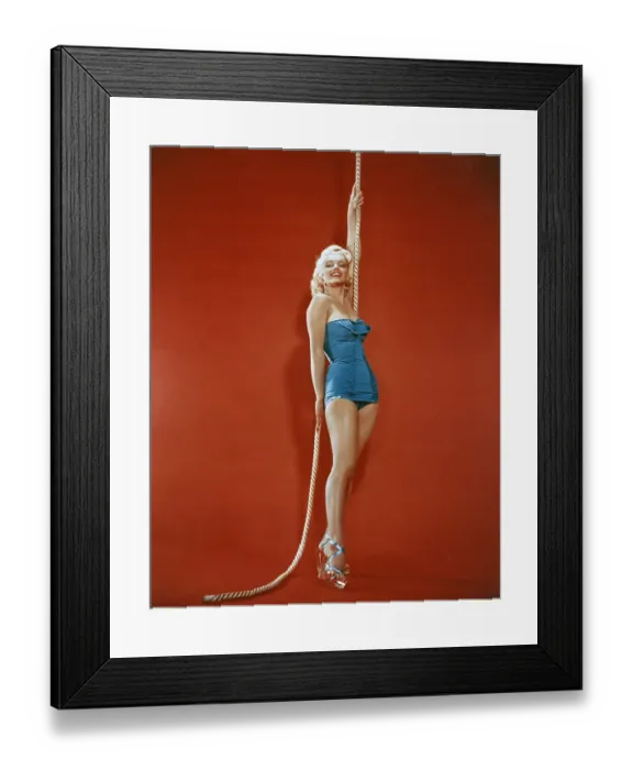 Framed Print : Marilyn Monroe With Rope Framed Print : Marilyn Monroe With Rope