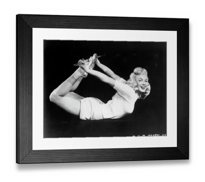 Framed Print : Marilyn Doing Yoga Framed Print : Marilyn Doing Yoga