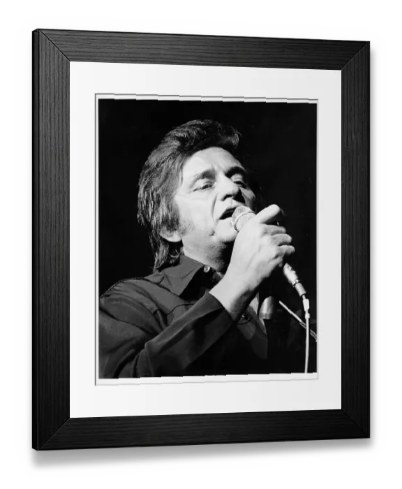 Framed Print : Johnny Cash Performing Framed Print : Johnny Cash Performing