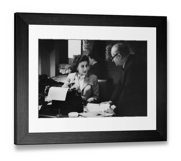 Framed Print : Female Staff Reporter Framed Print : Female Staff Reporter