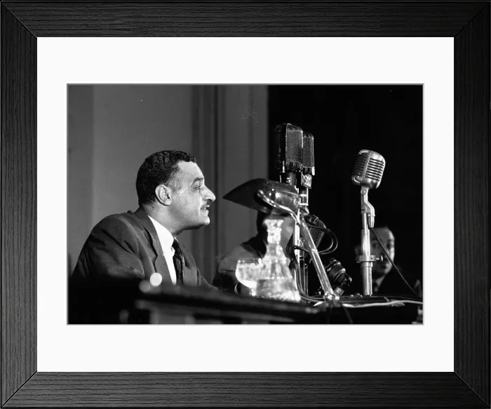 Framed Print : Nasser At Microphone Framed Print : Nasser At Microphone