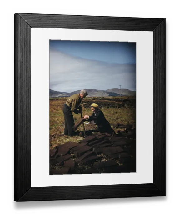 Framed Print : Scottish Peat Cutters Framed Print : Scottish Peat Cutters