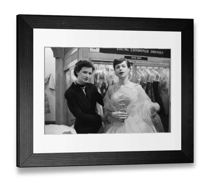 Framed Print : Whitehorn Buys A Frock Framed Print : Whitehorn Buys A Frock