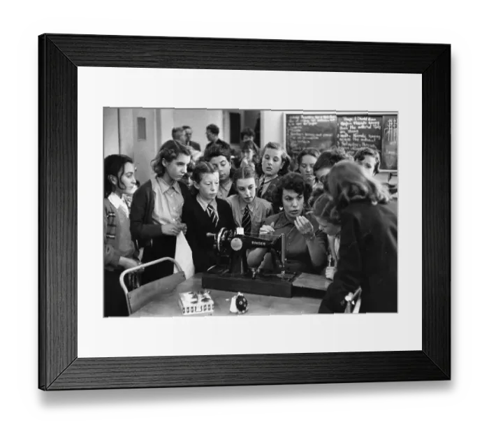 Framed Print : Sewing Class Framed Print : Sewing Class