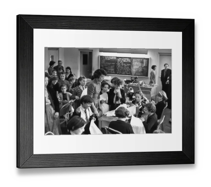 Framed Print : Sewing Class Framed Print : Sewing Class