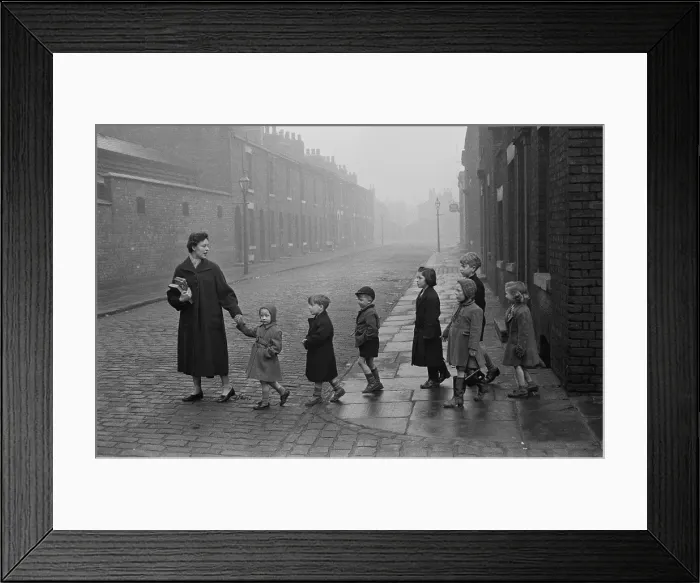 Framed Print : Teacher And Pupils In Manchester Framed Print : Teacher And Pupils In Manchester
