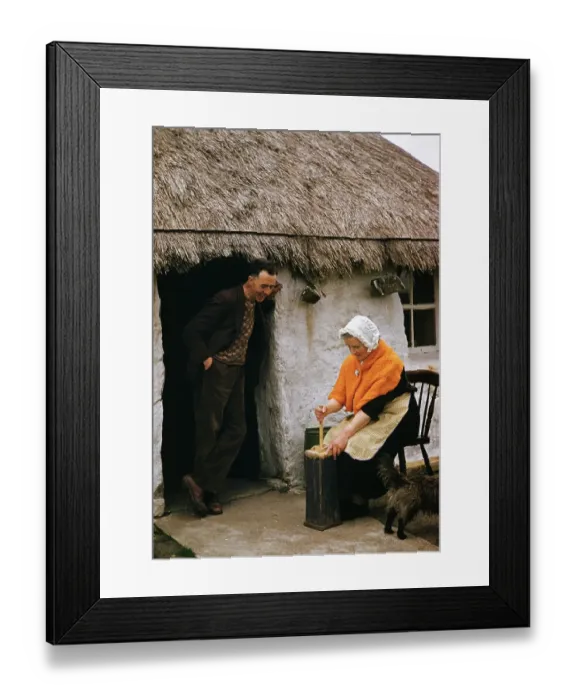 Framed Print : Churning Butter