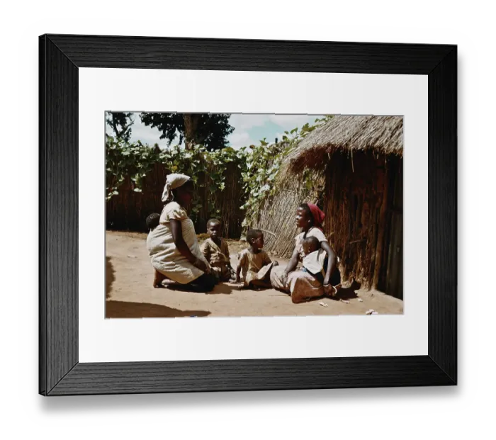 Framed Print : African Villagers Framed Print : African Villagers