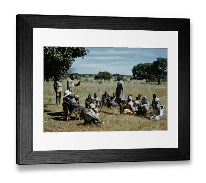 Framed Print : Village Meeting Framed Print : Village Meeting