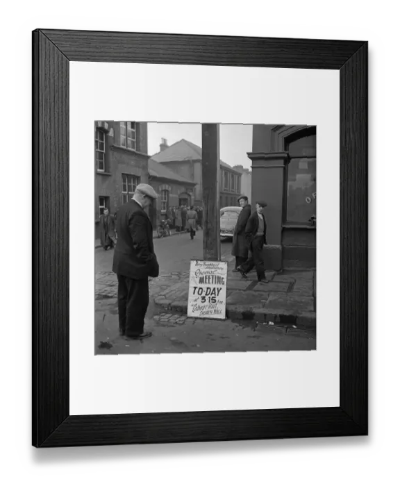 Framed Print : Meeting For The Unemployed