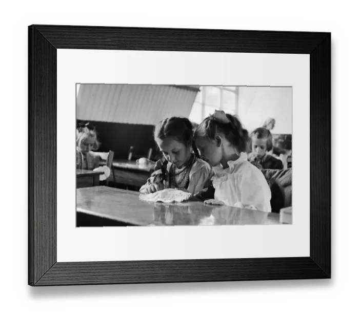 Framed Print : Needlework Class Framed Print : Needlework Class