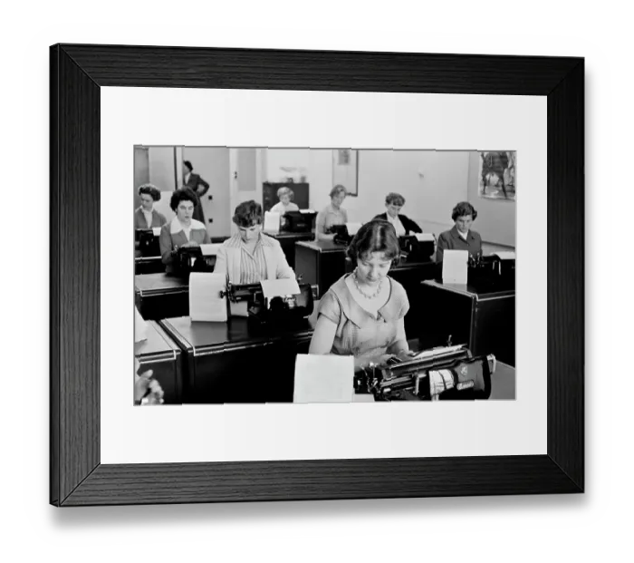 Framed Print : Unilever Typing Pool Framed Print : Unilever Typing Pool