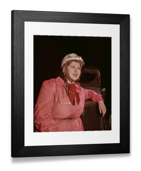 Framed Print : Portrait of Racing Driver Tanya Crouch