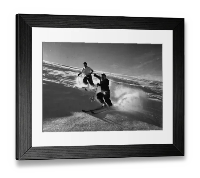 Framed Print : Klosters Couple Framed Print : Klosters Couple