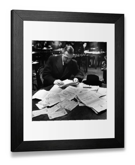 Framed Print : Securities Check Framed Print : Securities Check