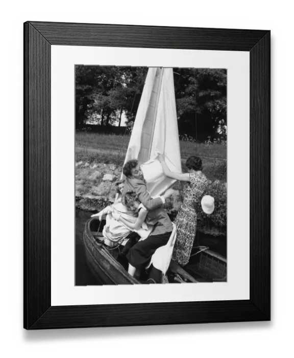 Framed Print : Howerd In Boat Framed Print : Howerd In Boat
