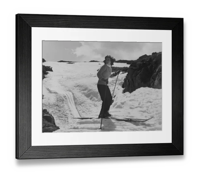 Framed Print : Lone Skier Framed Print : Lone Skier