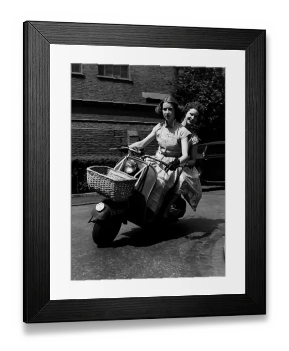 Framed Print : Scooter Sisters Framed Print : Scooter Sisters