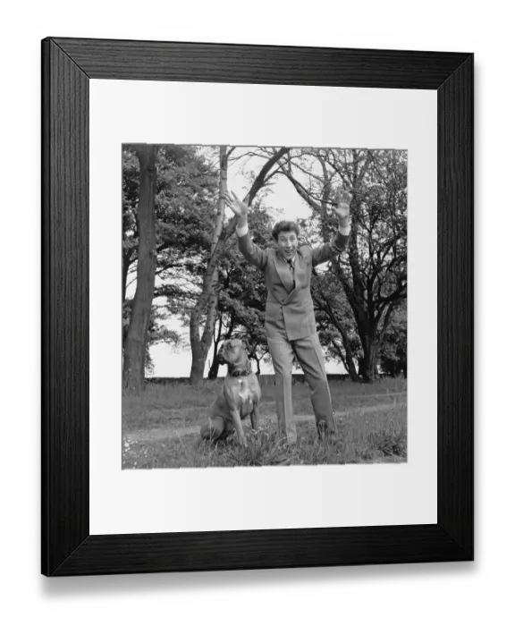 Framed Print : Frankie Howerd And Dog Framed Print : Frankie Howerd And Dog