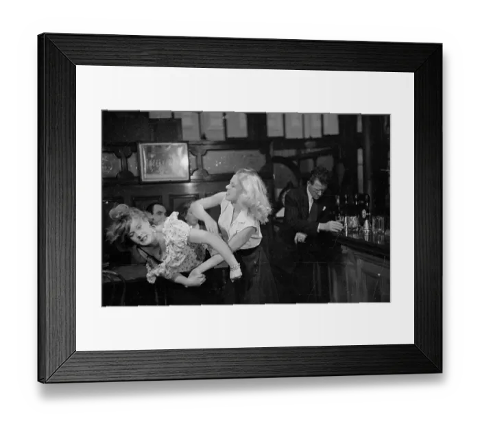 Framed Print : Cat Fight. 13th March 1954: Jim Nolan, just released Framed Print : Cat Fight. 13th March 1954: Jim Nolan, just released