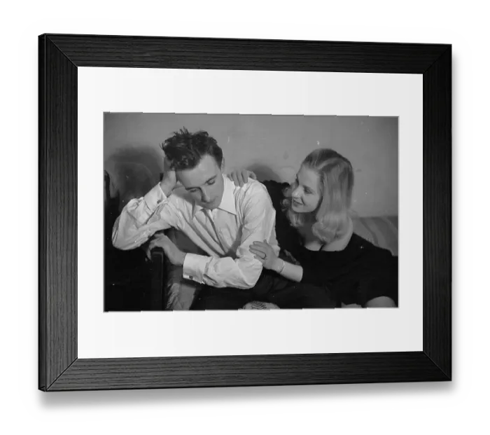 Framed Print : Sore Head. 2nd January 1954: A young man nurses a painful hangover Framed Print : Sore Head. 2nd January 1954: A young man nurses a painful hangover