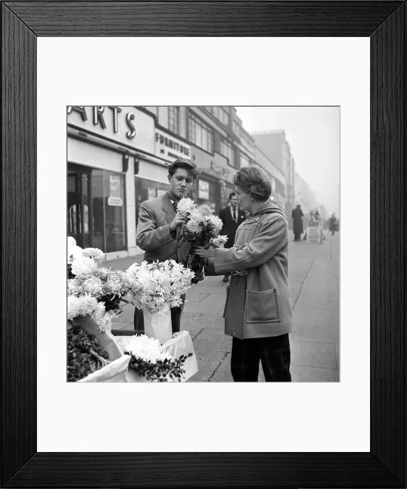 Framed Print : Spiv Buys Flowers Framed Print : Spiv Buys Flowers