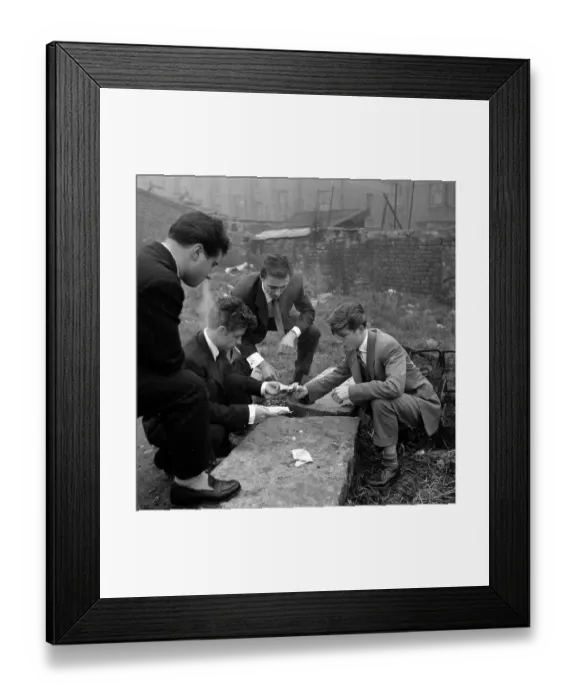 Framed Print : Wasteland Gamblers