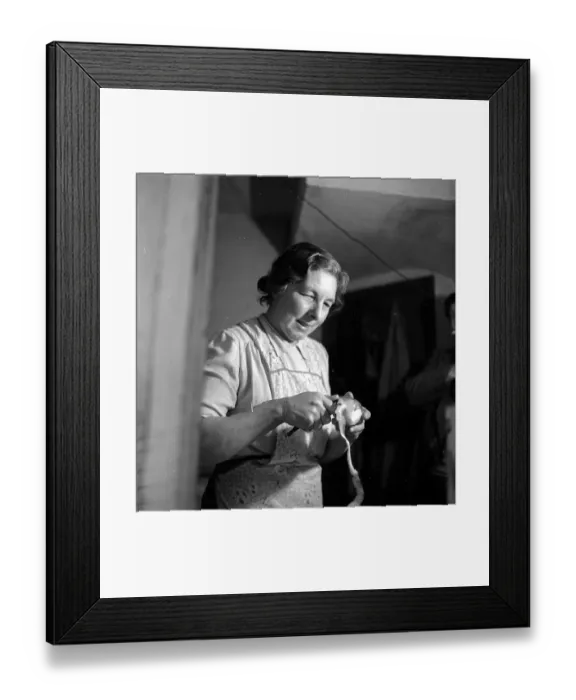 Framed Print : Peeling Potatoes Framed Print : Peeling Potatoes