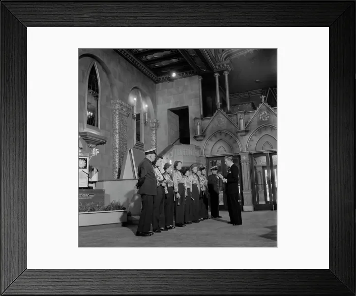 Framed Print : Parade Of Usherettes, 1954 Framed Print : Parade Of Usherettes, 1954