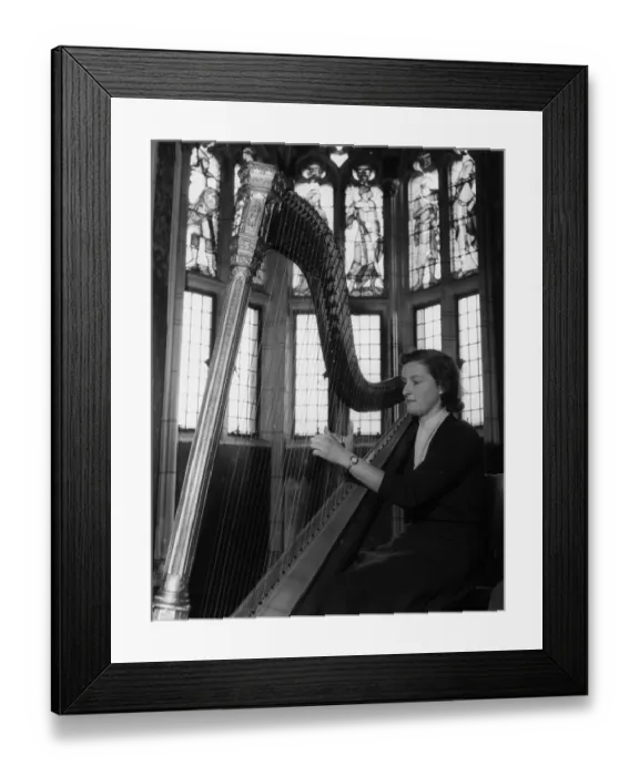 Framed Print : Harp Lesson Framed Print : Harp Lesson