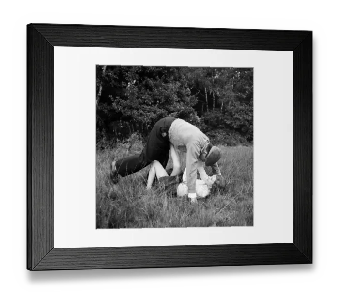 Framed Print : No Mercy. 24th October 1953: Eighteen year old Brenda Morn demonstrates Framed Print : No Mercy. 24th October 1953: Eighteen year old Brenda Morn demonstrates