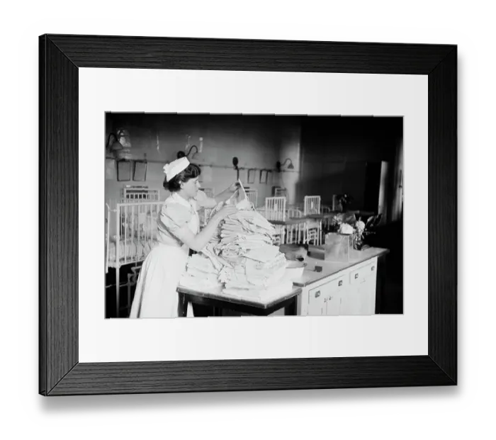 Framed Print : Student Nurse At London Hospital Framed Print : Student Nurse At London Hospital