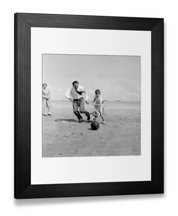 Framed Print : Footballing Father Framed Print : Footballing Father