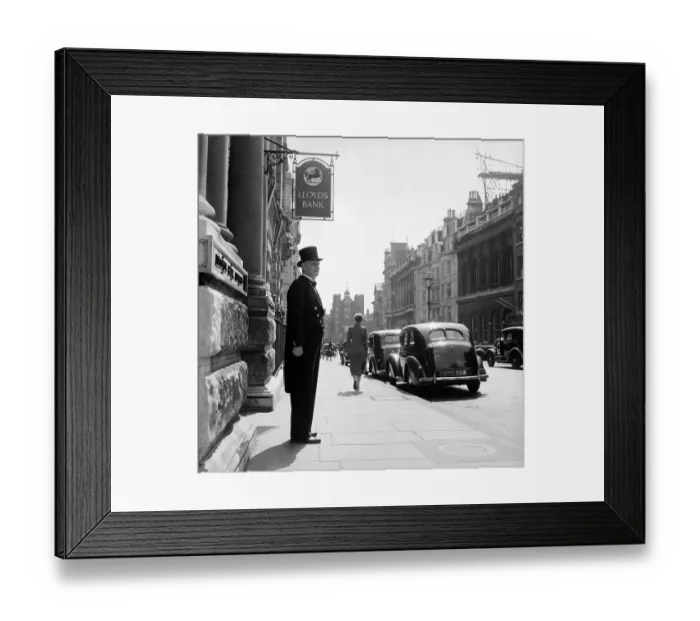 Framed Print : Outside The Bank Framed Print : Outside The Bank