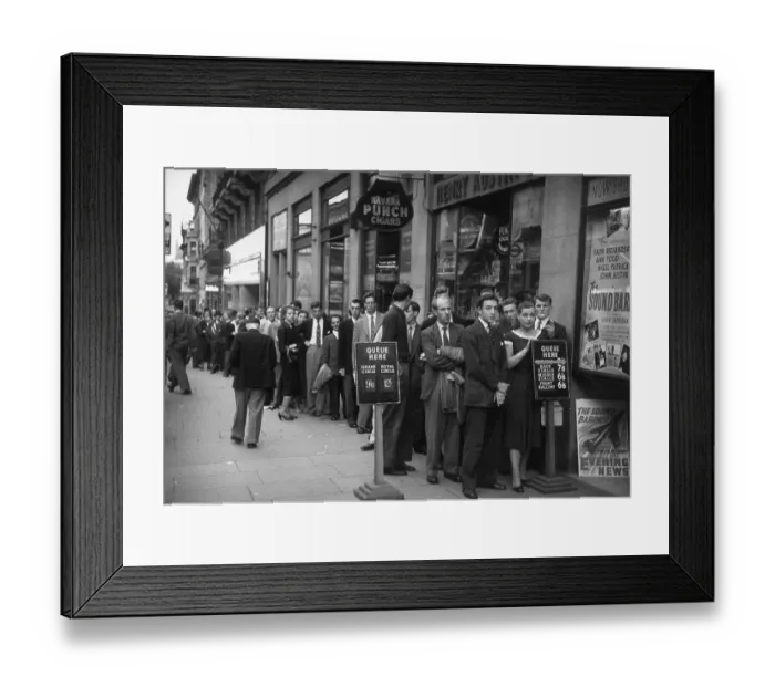 Framed Print : Film Queue Framed Print : Film Queue