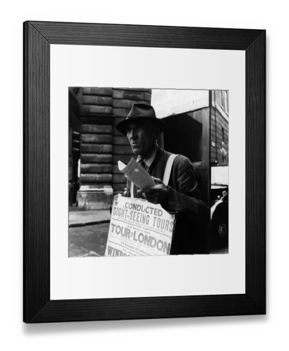 Framed Print : Sandwich Board Man Framed Print : Sandwich Board Man