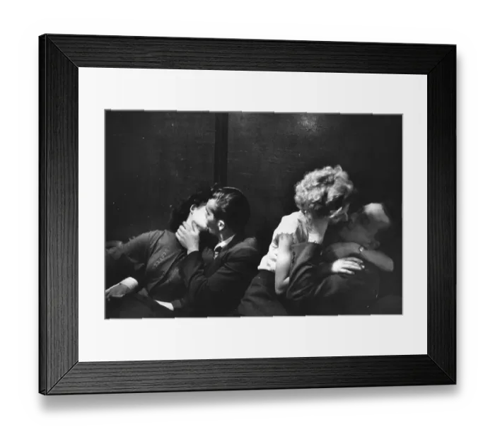 Framed Print : Couples Kissing Framed Print : Couples Kissing