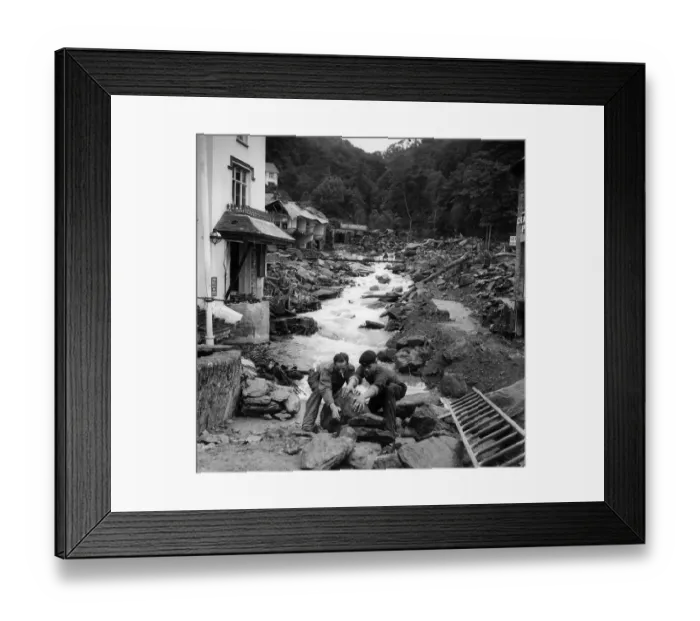 Framed Print : Troops In Lynmouth Framed Print : Troops In Lynmouth
