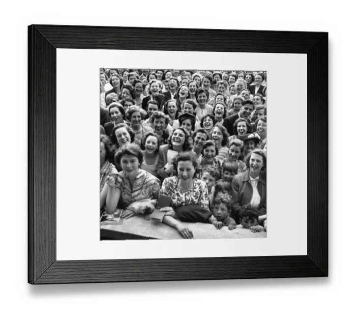 Framed Print : Danny Kaye Fans Framed Print : Danny Kaye Fans