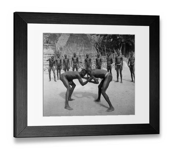 Framed Print : Village Wrestling Framed Print : Village Wrestling