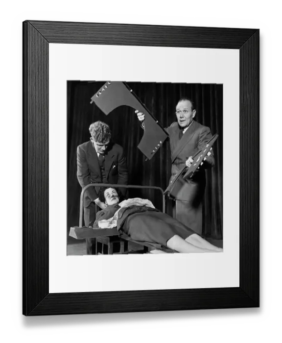 Framed Print : Cutting Lady In Half, 1952 Framed Print : Cutting Lady In Half, 1952